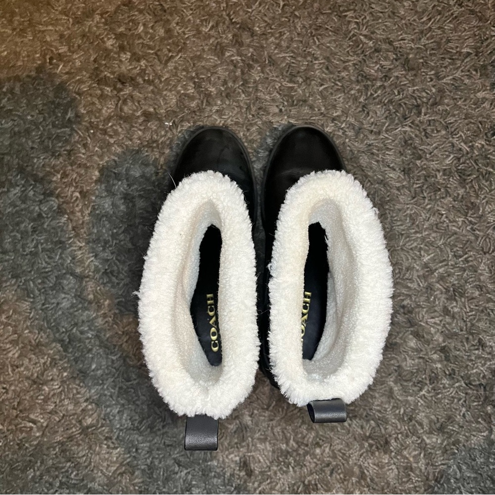 Coach Black Rain Boots with lining - Picture 3 of 6